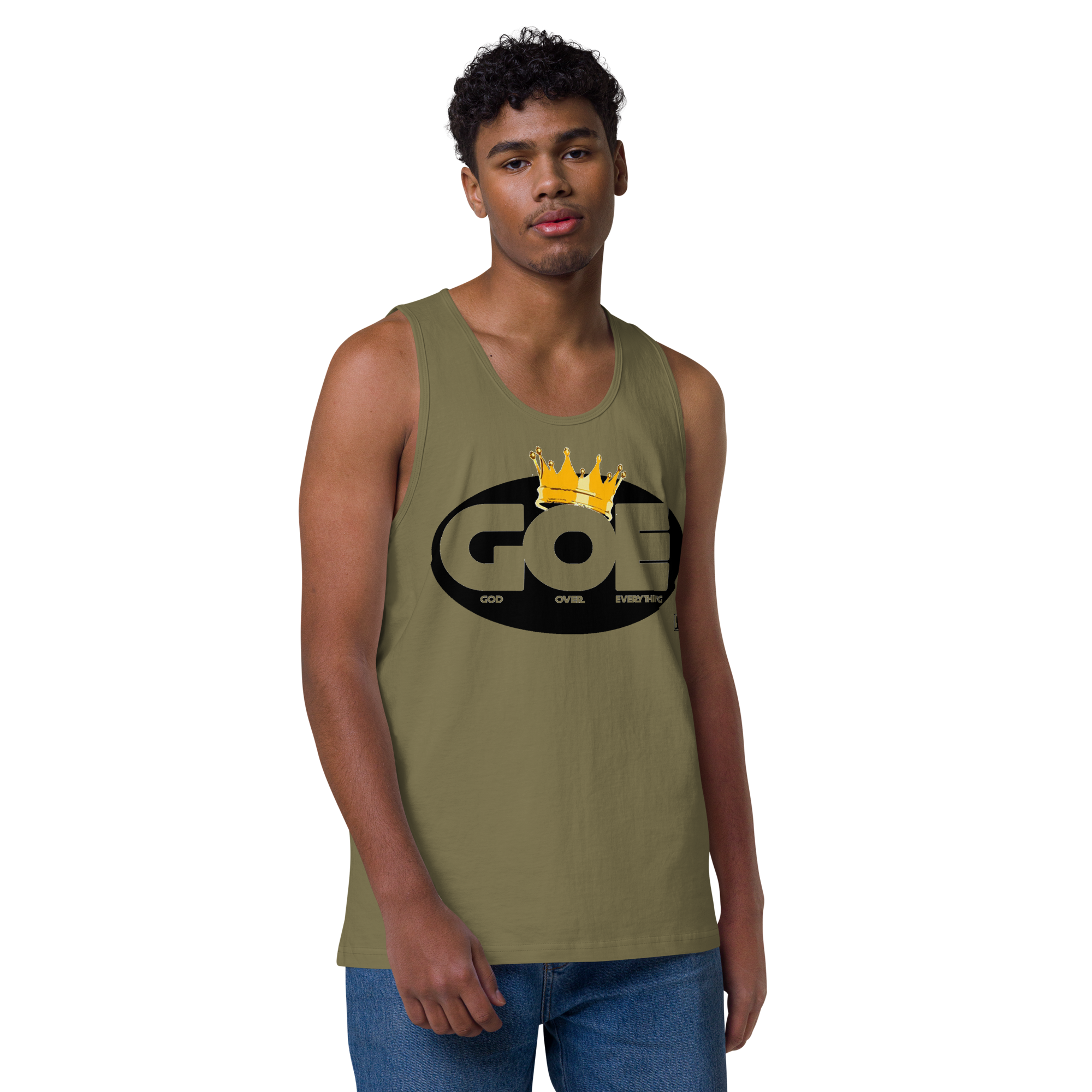 (G.O.E) God Over Everything Design Men’s Premium Tank Top