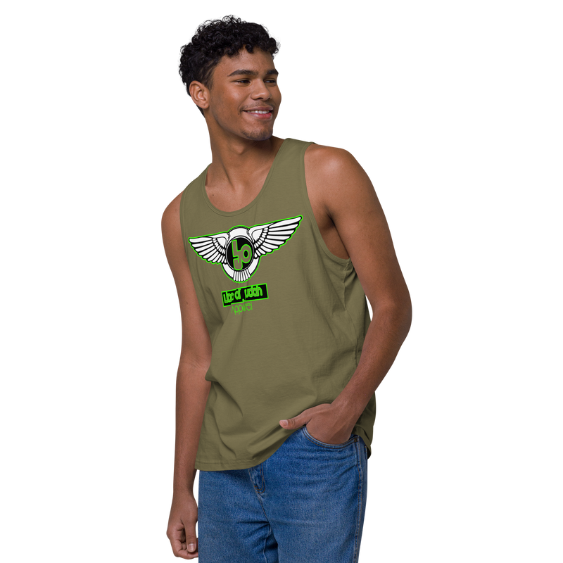 Lion Of Judah Green Design logo Men’s premium tank top