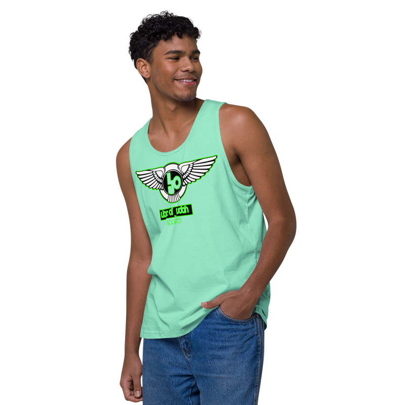 Lion Of Judah Green Design logo Men’s premium tank top