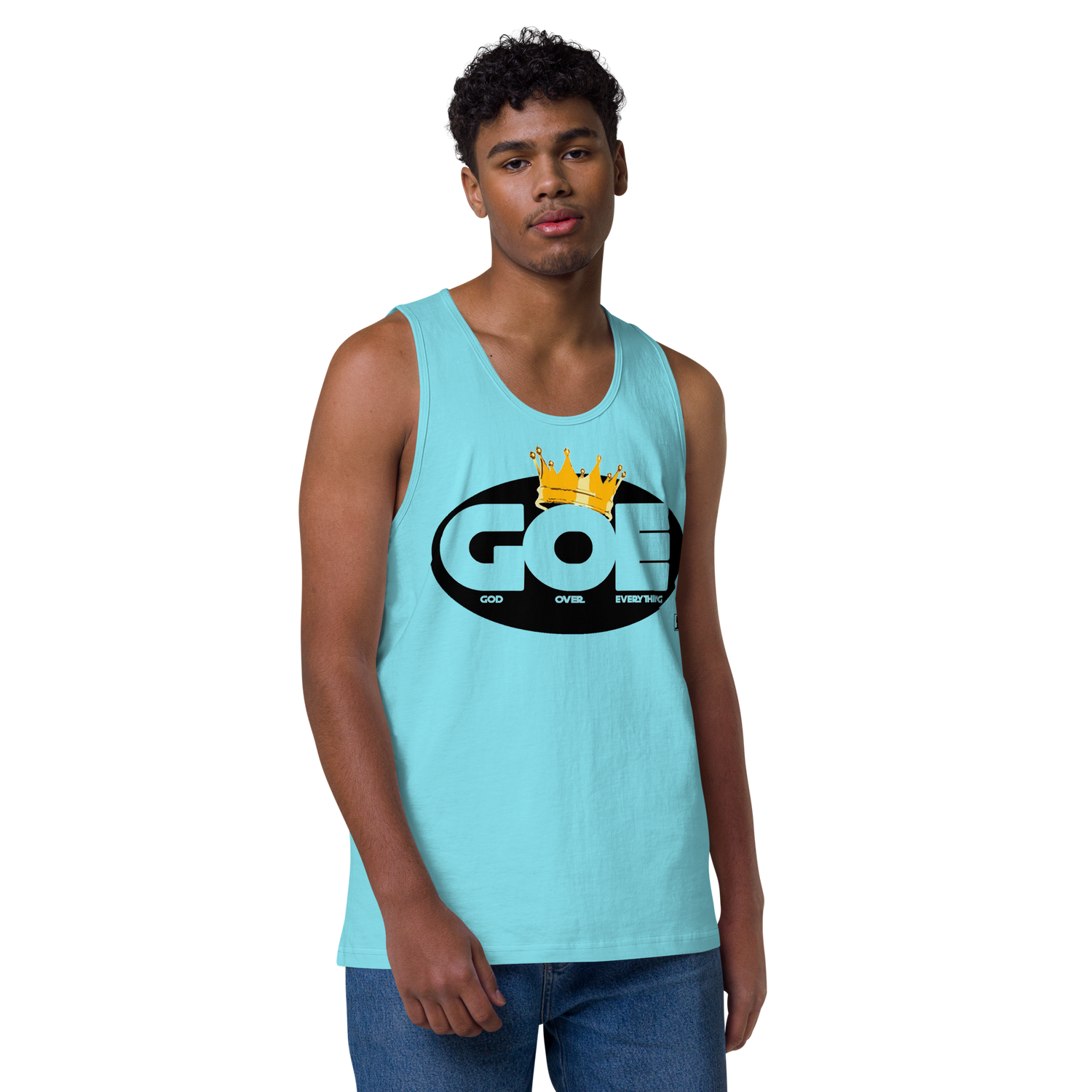 God Over Everything Design Men’s Premium Tank Top