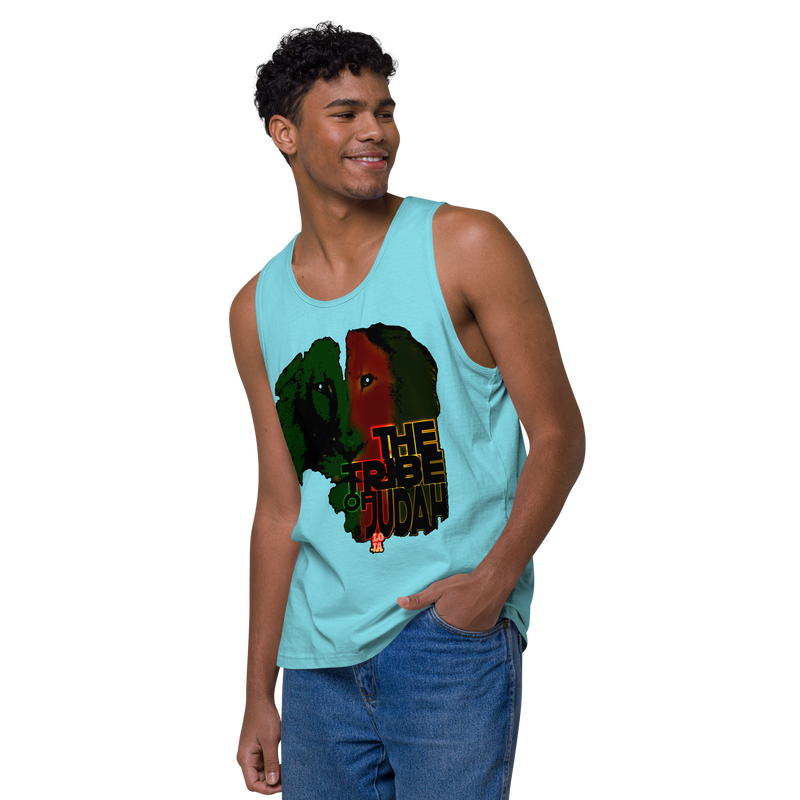 Tribe Of Judah Lion Design Men’s premium tank top