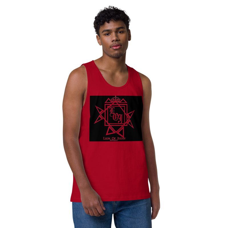 Lion Of Judah Design Men’s premium tank top