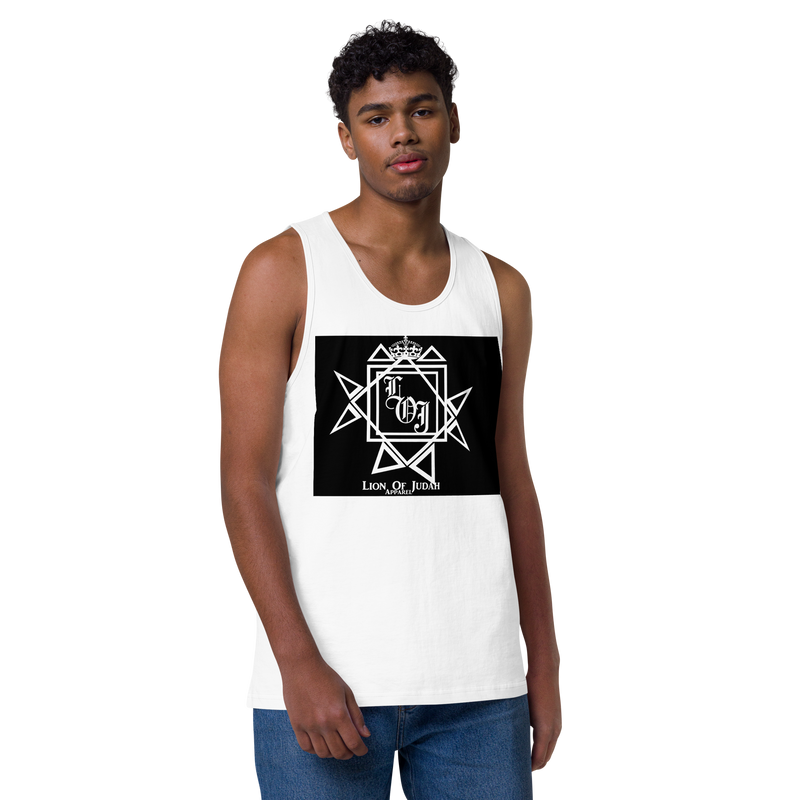 Lion Of Judah Design Men’s premium tank top