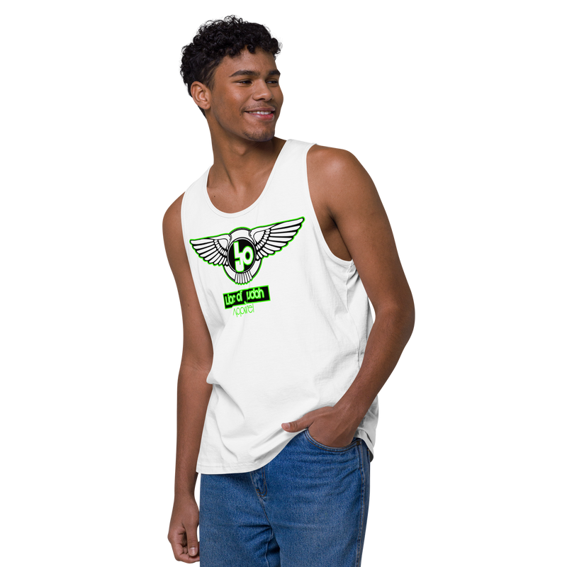 Lion Of Judah Green Design logo Men’s premium tank top