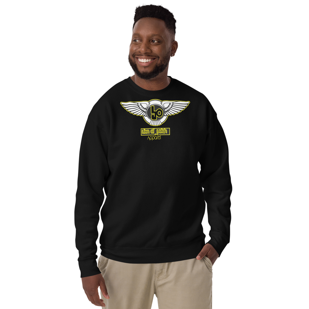 Lion Of Judah Wingz Yellow logo Unisex Fleece Pullover