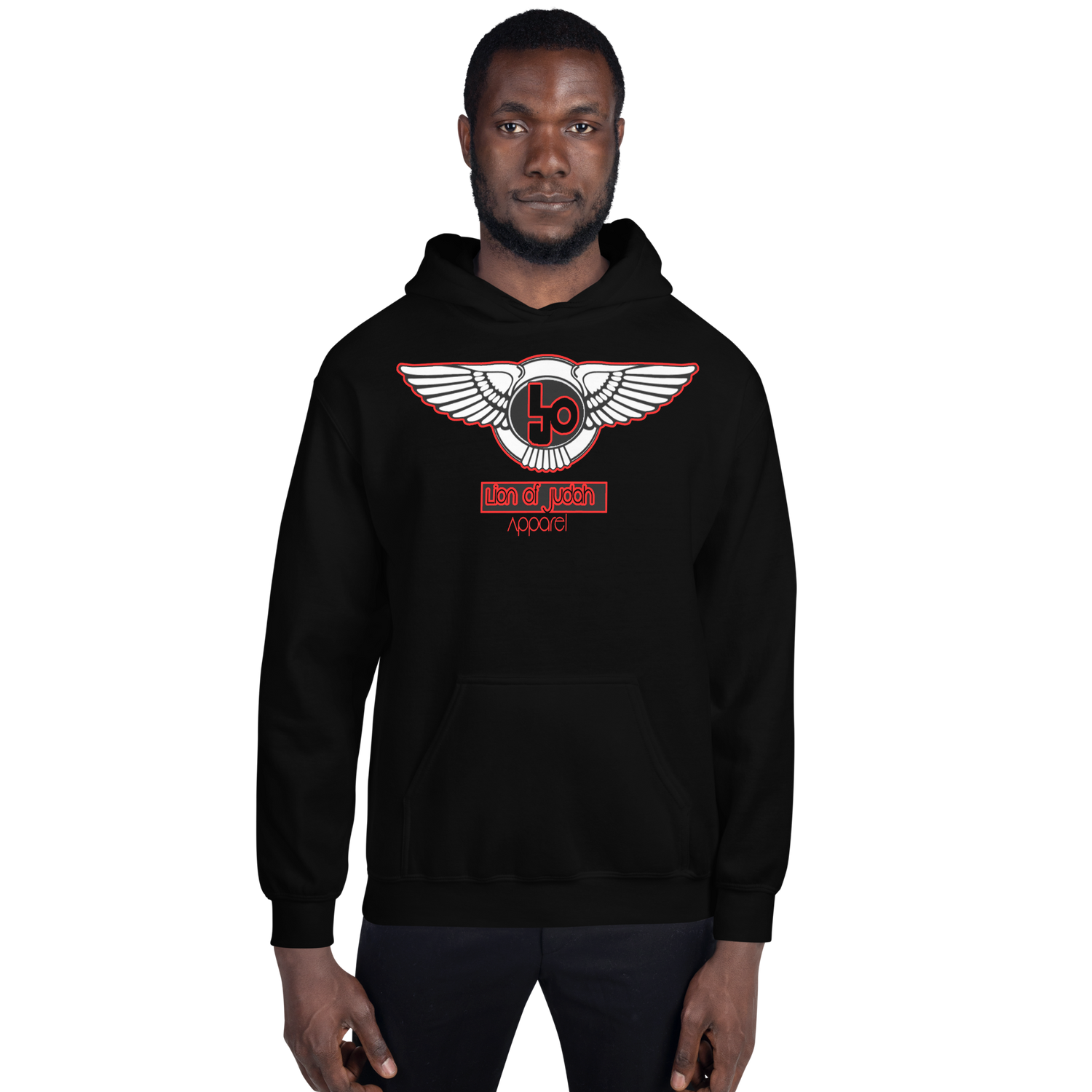 Lion Of Judah Blood Red logo Unisex Hoodie