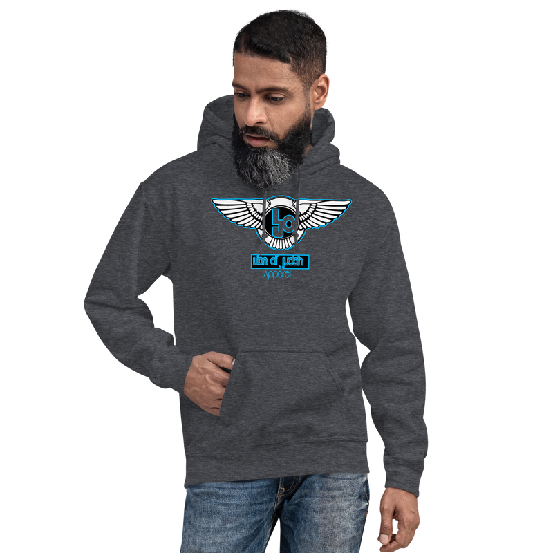 Lion Of Judah Baby Blue logo Unisex Hoodie