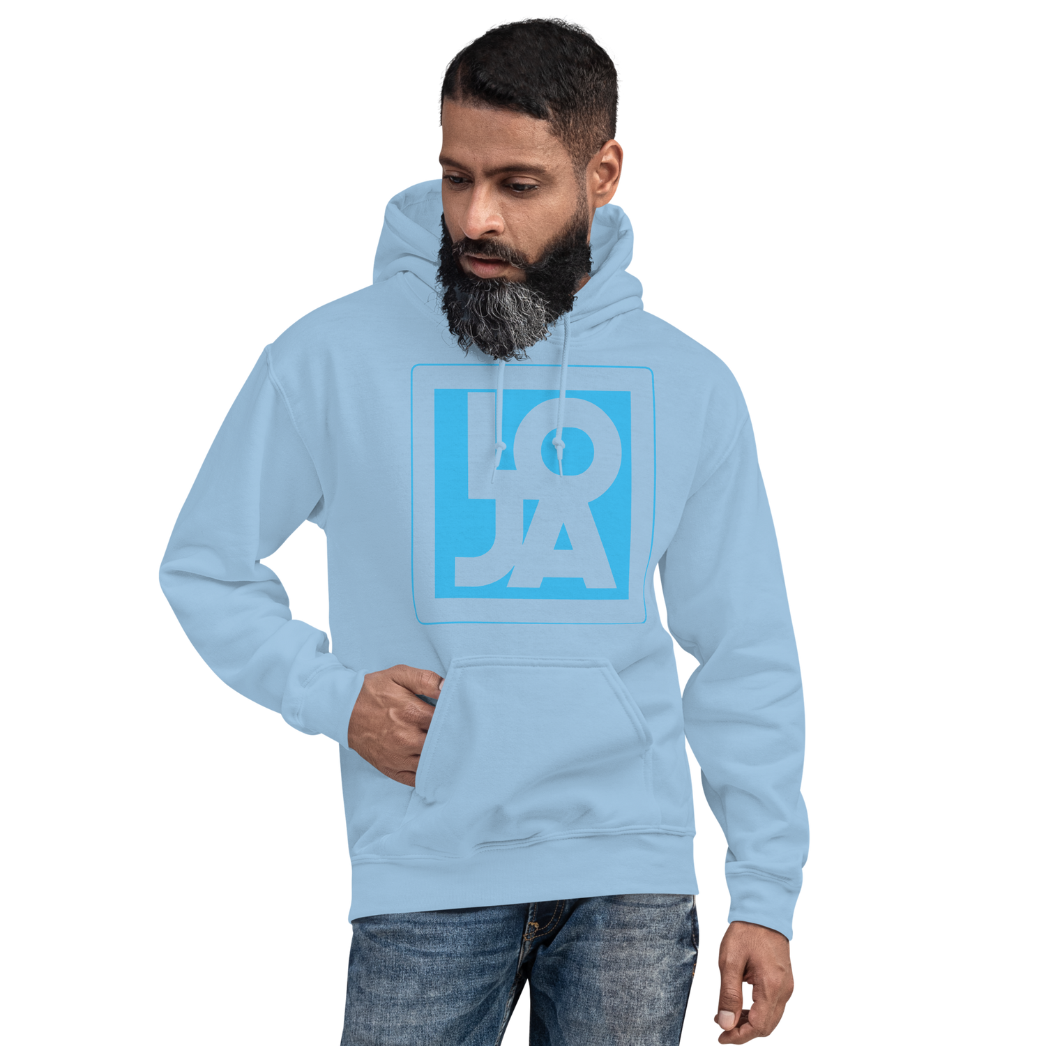 Lion Of Judah Apparel Logo Baby Blue Unisex Hoodie