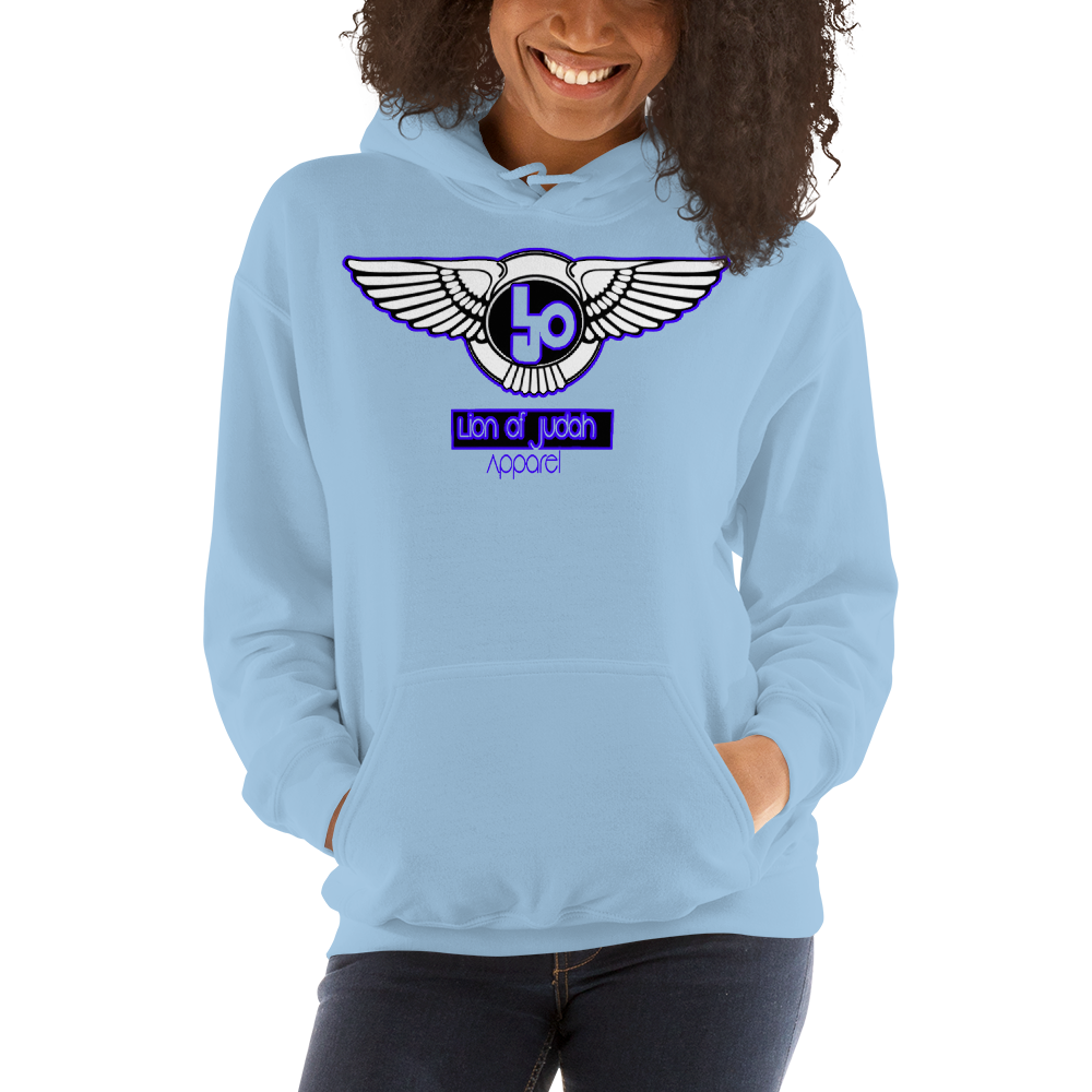 Lion Of Judah Wingz Blue logo Unisex Hoodie