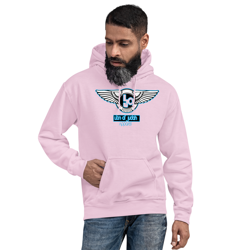 Lion Of Judah Baby Blue logo Unisex Hoodie