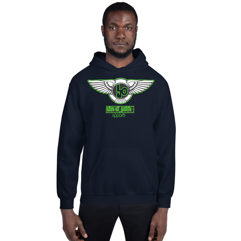 Lion Of Judah Wingz Green logo Unisex Hoodie