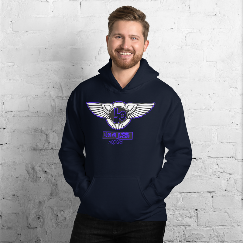 Lion Of Judah Wingz Blue logo Unisex Hoodie