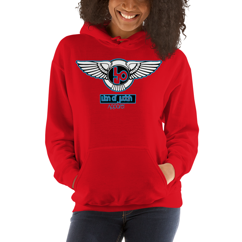 Lion Of Judah Baby Blue logo Unisex Hoodie