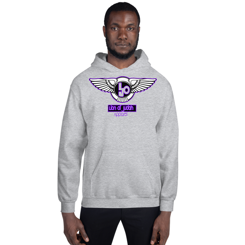 Lion Of Judah Wingz Purple logo Unisex Hoodie