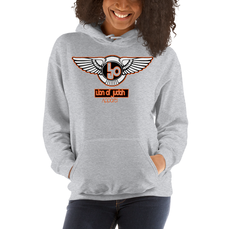 Lion Of Judah Orange Logo Unisex Hoodie