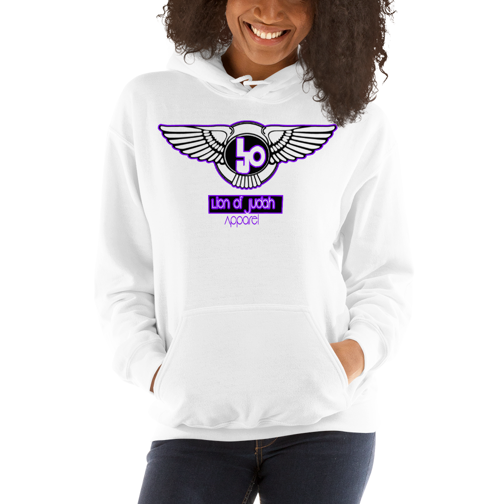 Lion Of Judah Wingz Purple logo Unisex Hoodie