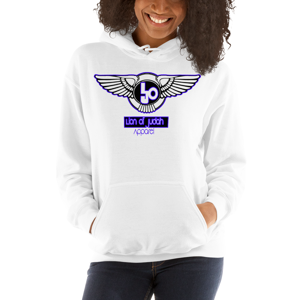 Lion Of Judah Wingz Blue logo Unisex Hoodie