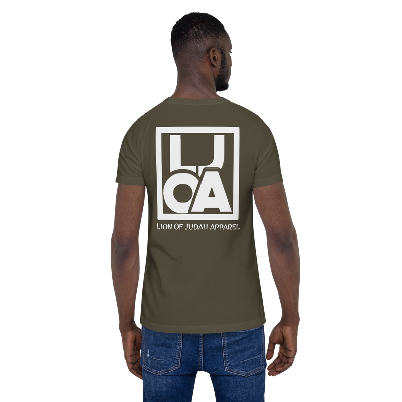 Lion Of Judah Apparel White new logo Unisex t-shirt