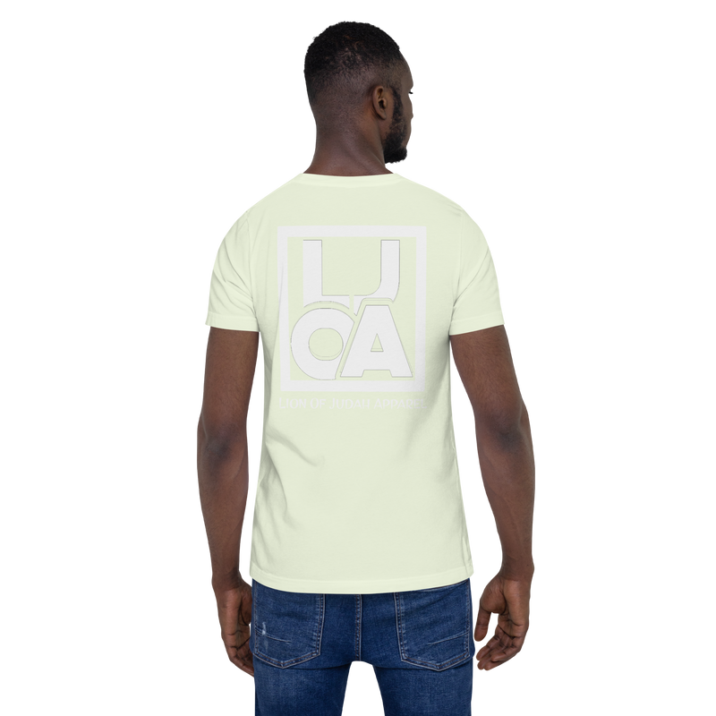 Lion Of Judah Apparel White new logo Unisex t-shirt
