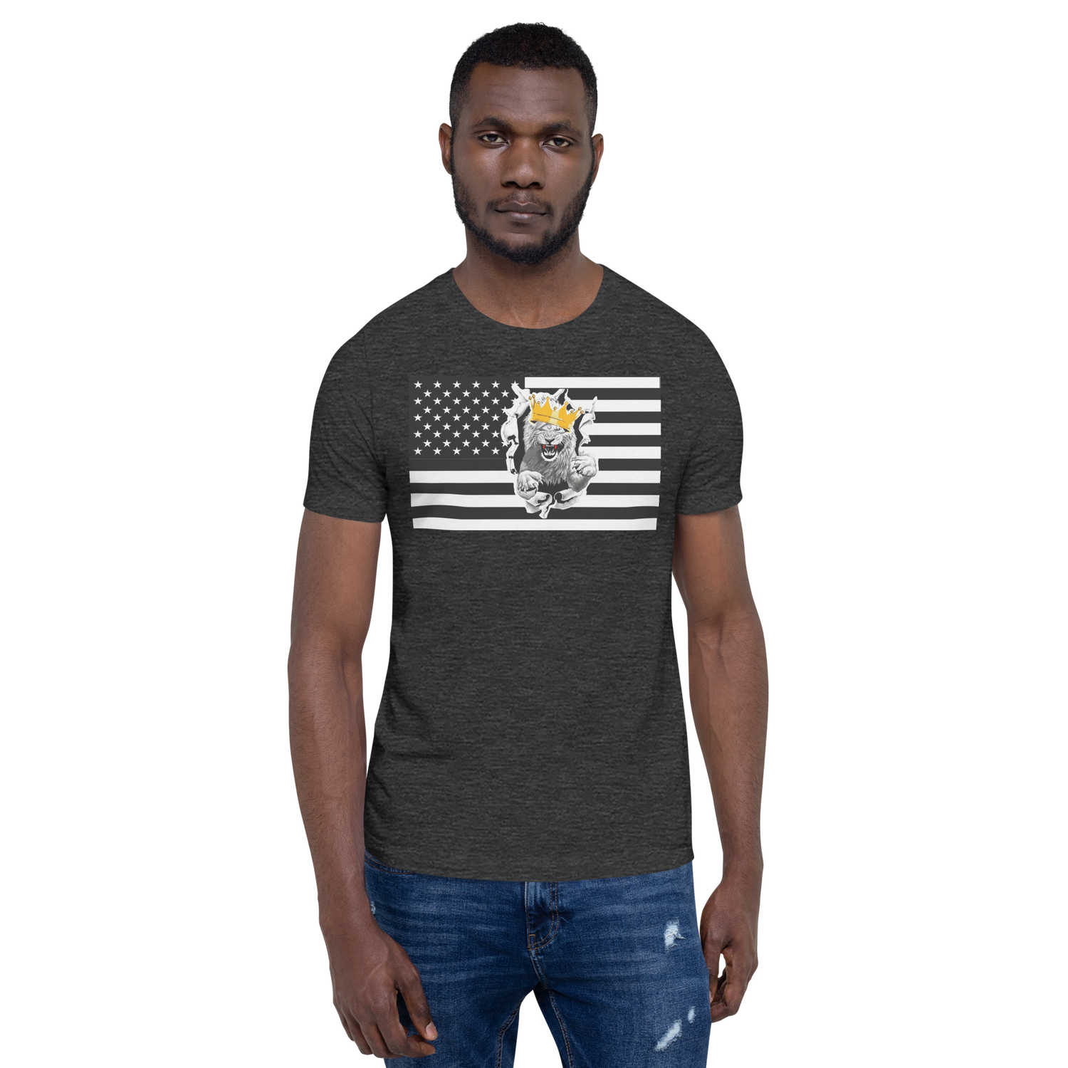 Melanated Lion Of Judah Flag Unisex t-shirt