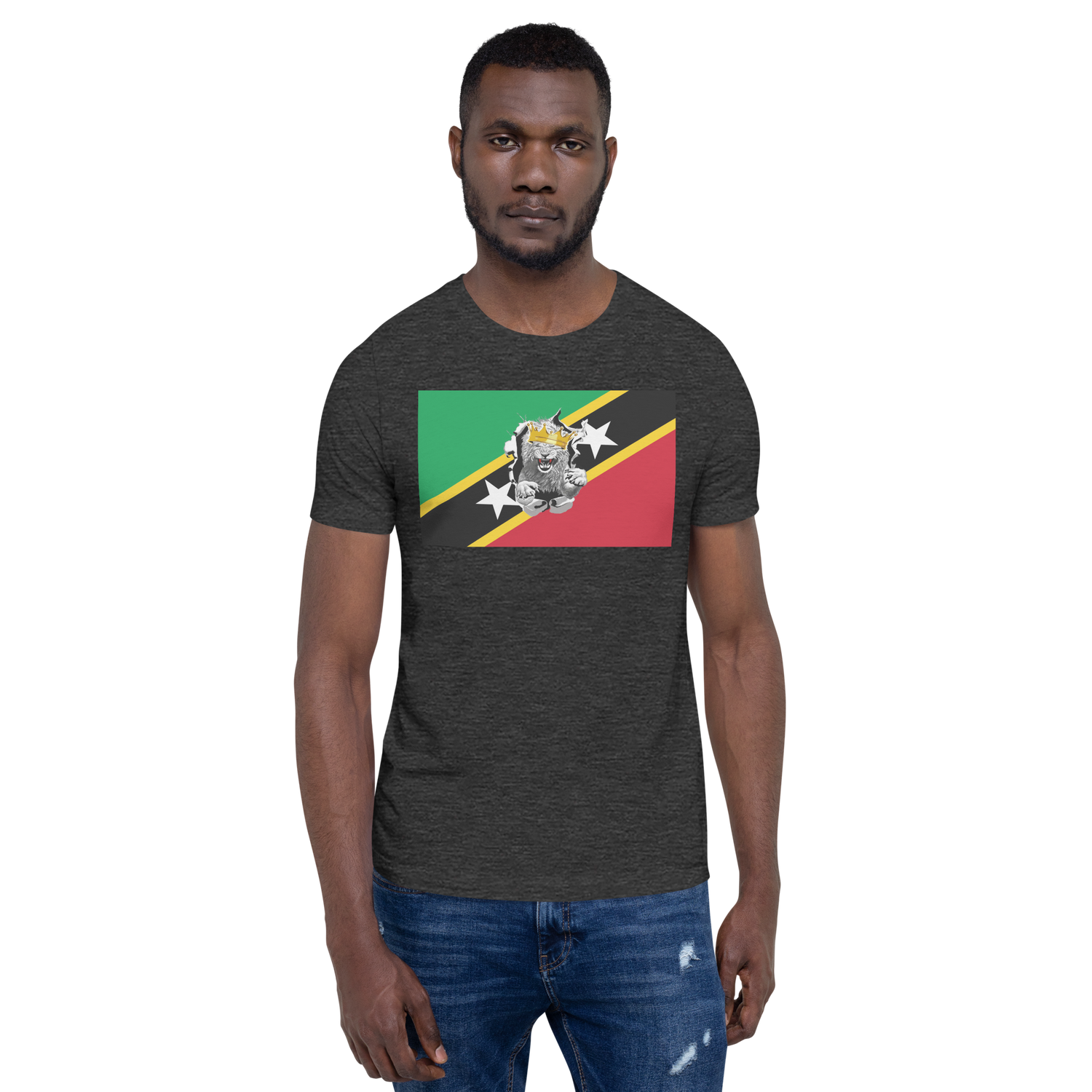 West Indian Lion of Judah St. Kitts And Nevis Flag Unisex t-shirt