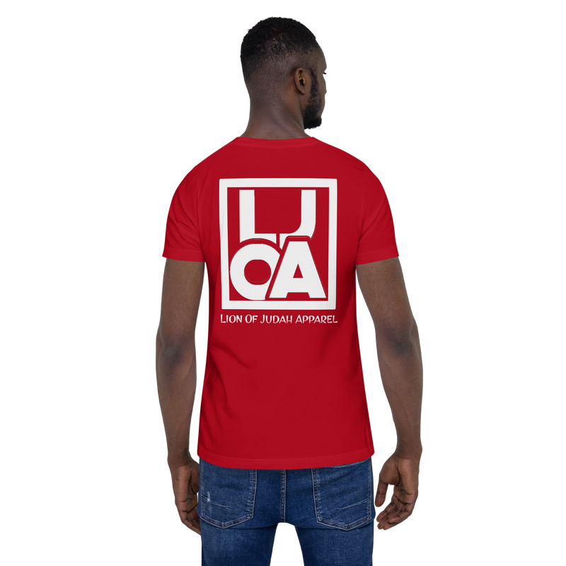 Lion Of Judah Apparel White new logo Unisex t-shirt