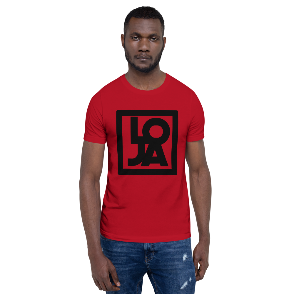 LOJA Black Logo Short-Sleeve Unisex T-Shirt