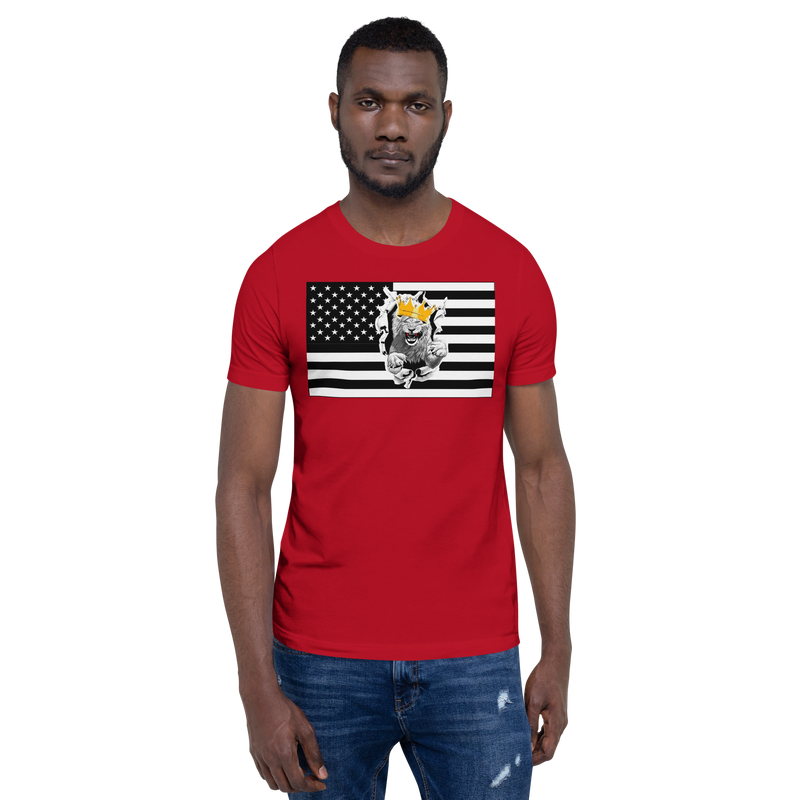 Melanated Lion Of Judah Flag Unisex t-shirt