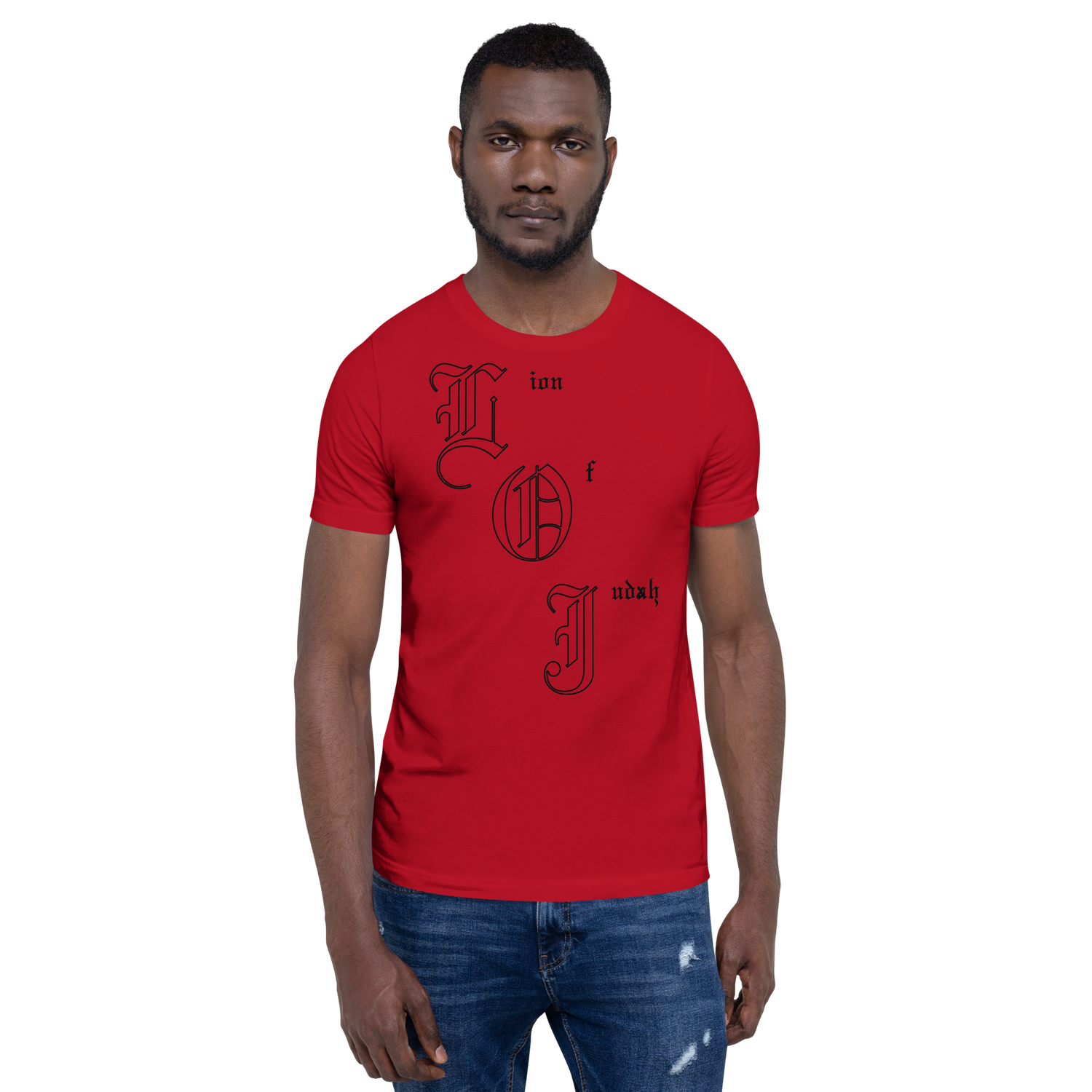 Lion Of Judah Letters Design Unisex t-shirt
