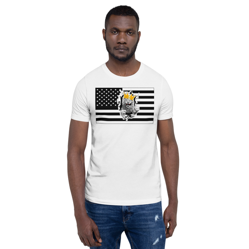 Melanated Lion Of Judah Flag Unisex t-shirt