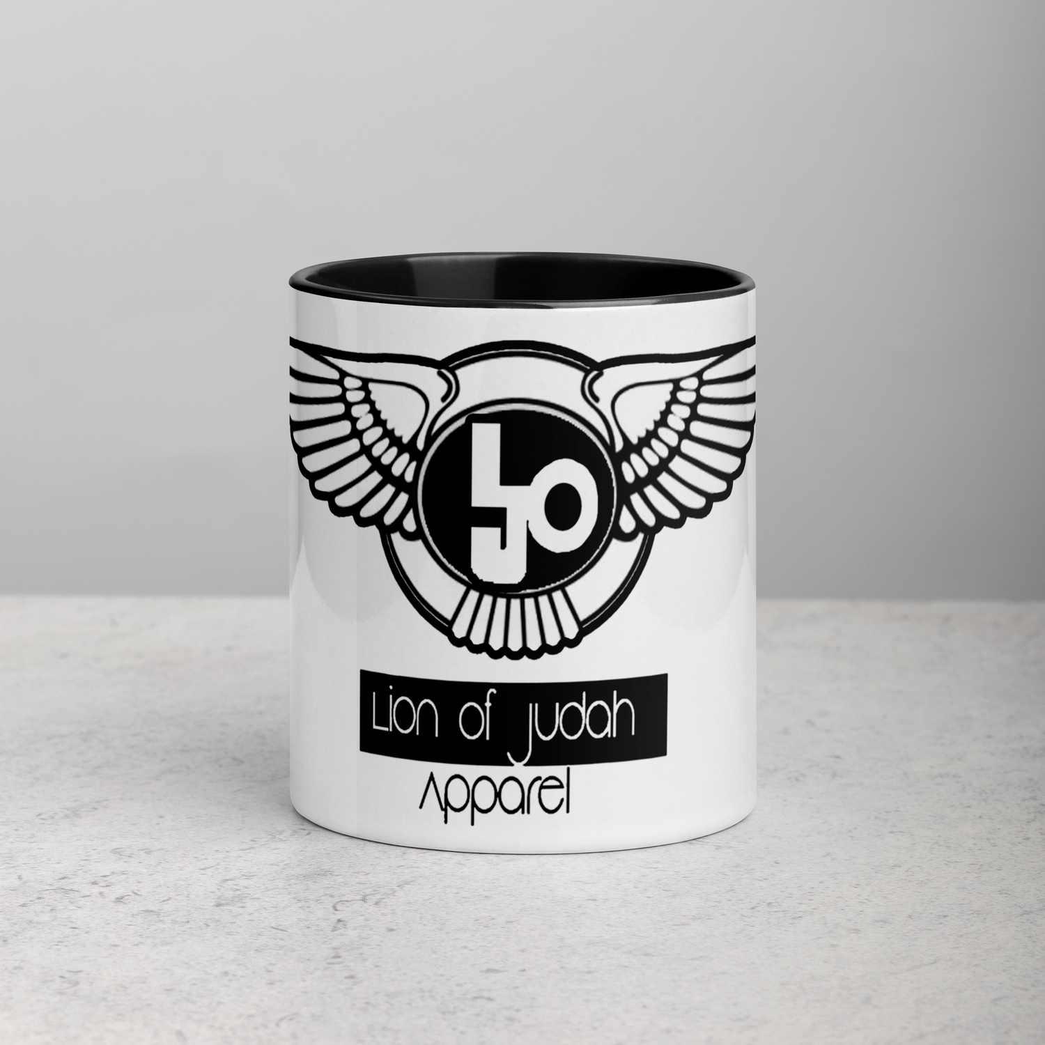 Lion Of Judah Black Logo Mug with Color Inside