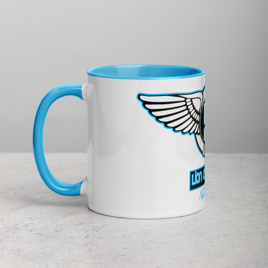 Lion Of Judah Baby Blue Logo Mug with Color Inside