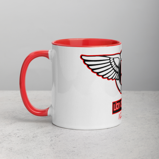 Lion Of Judah Blood Red Logo Mug with Color Inside