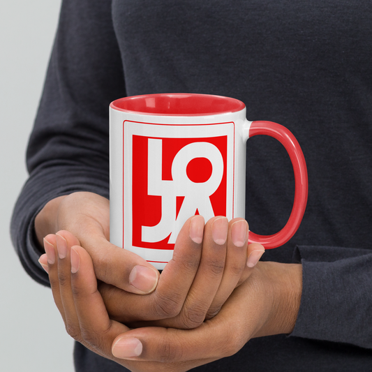 Lion Of Judah Apparel Fire Engine Red Logo Mug with Color Inside