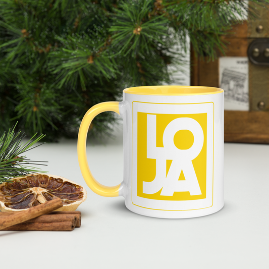 Lion Of Judah Apparel High Energy bright Sun Star Yellow Logo Mug with Color Inside