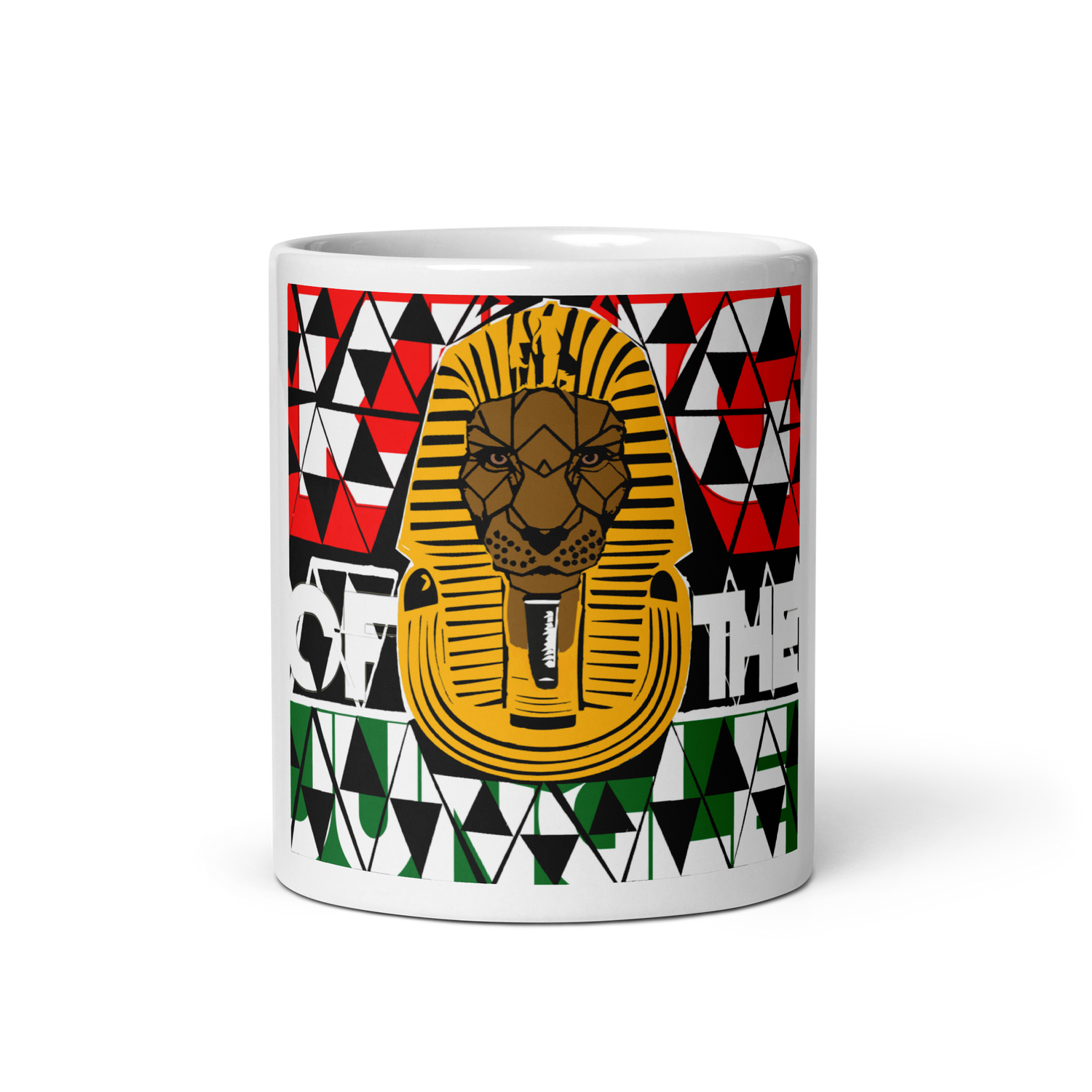 King of the Jungle White glossy mug
