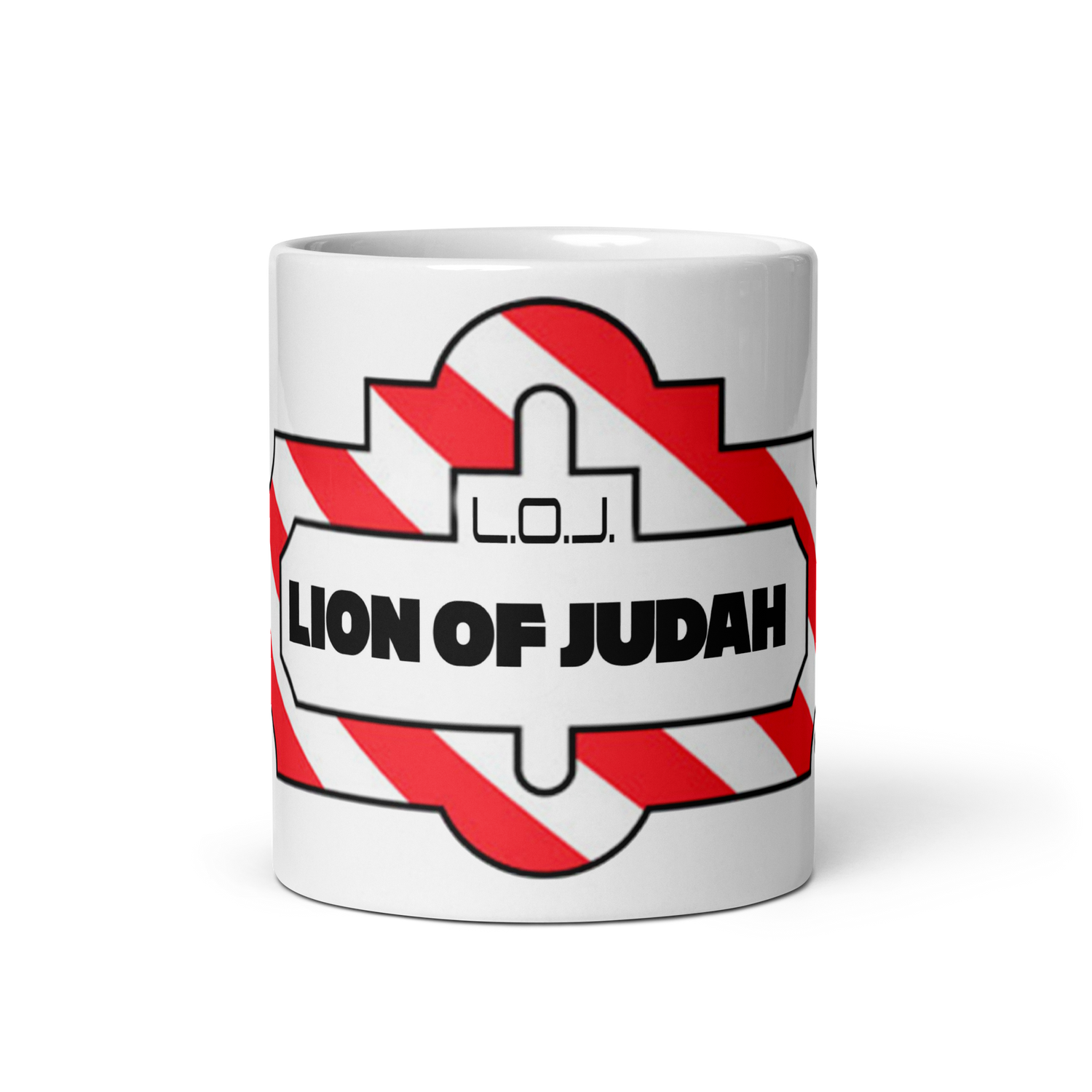 Lion Of Judah Friday Wordplay Spinoff Design White glossy mug
