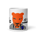 Lioness Of Judah Lion Design White glossy mug