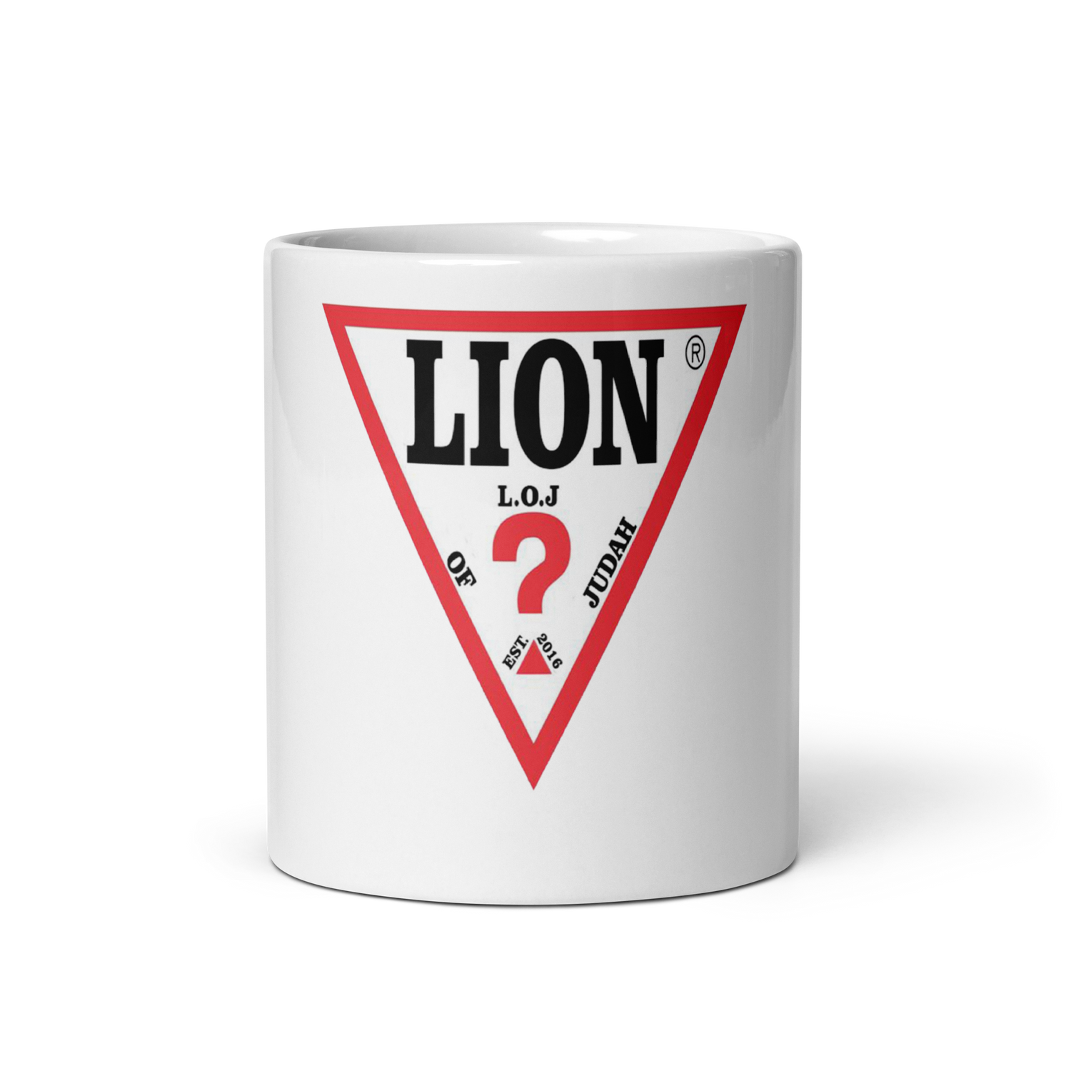 Lion Of Judah Guess Design White glossy mug