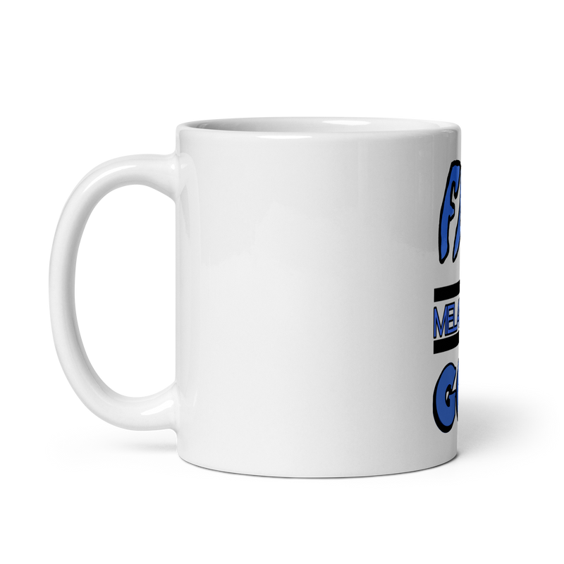 Fly Melanated God White glossy mug