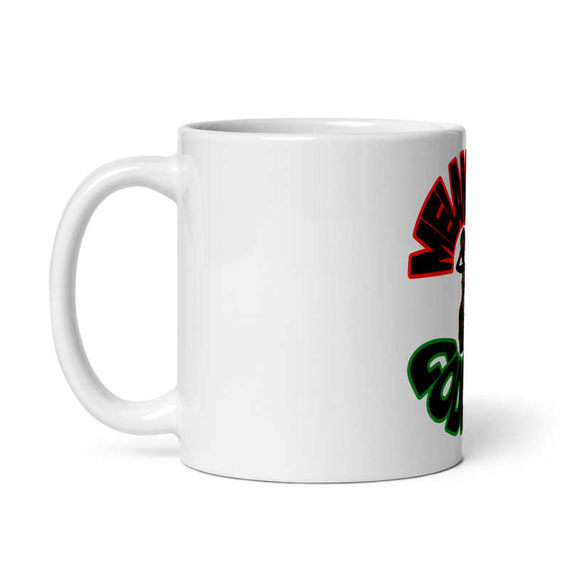 Melanated Goddess White glossy mug