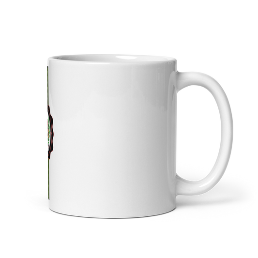 Lion of Judah God White glossy mug