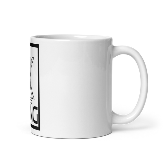 X The King White glossy mug