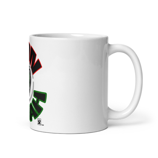 Lion Of Judah Design White glossy mug