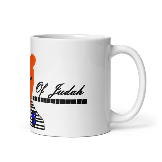 Lioness Of Judah Lion Design White glossy mug