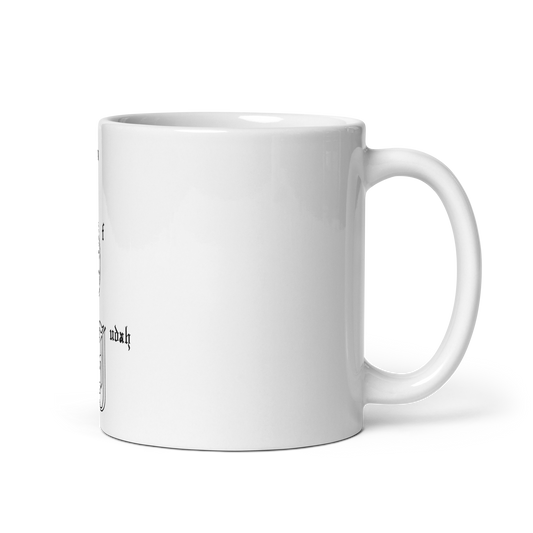 Lion Of Judah letters White glossy mug