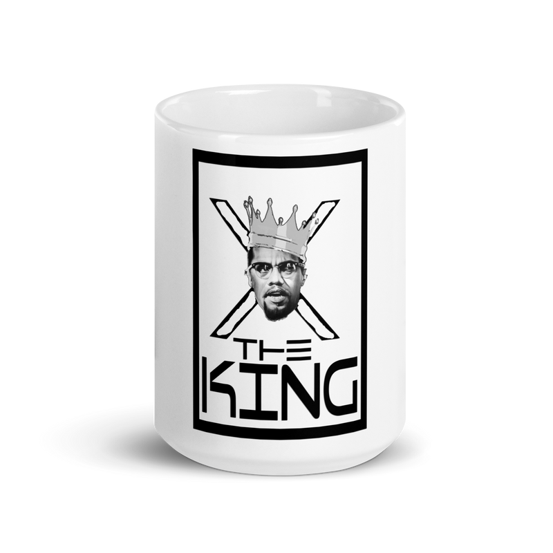 X The King White glossy mug