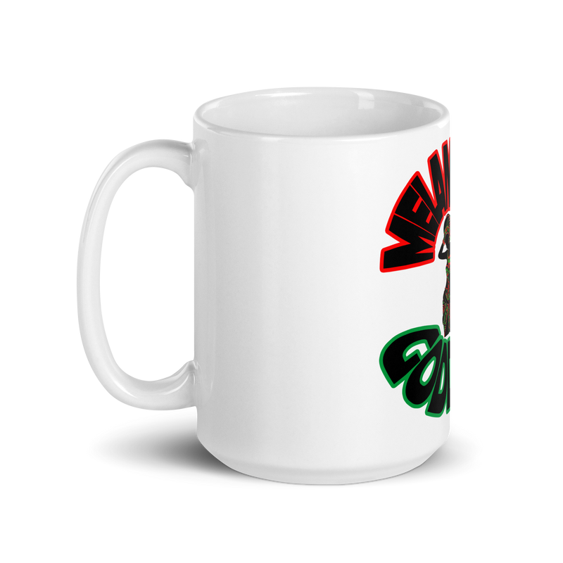 Melanated Goddess White glossy mug