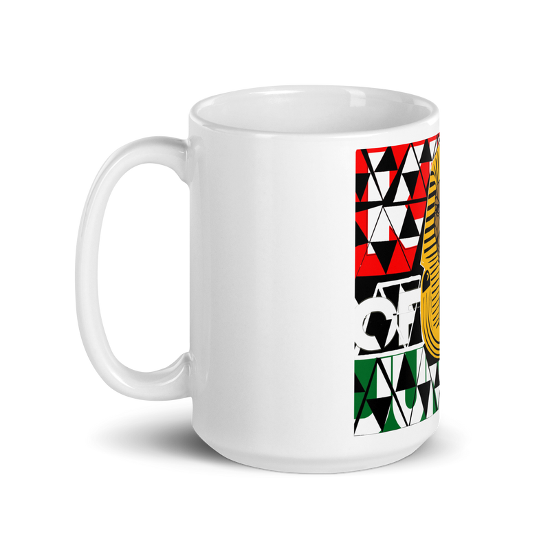 King of the Jungle White glossy mug