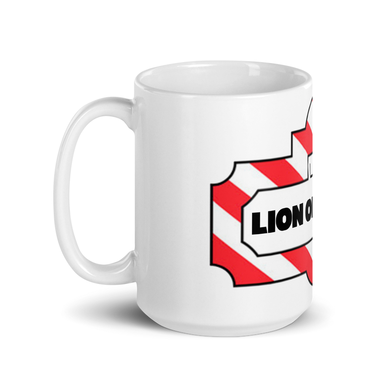 Lion Of Judah Friday Wordplay Spinoff Design White glossy mug